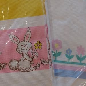 Vintage C.A. Reed & Tuttle Easter Spring Paper Table Cover Lot Of 2 New